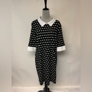Glamour dress SZ 16 polka dots office sophisticated career business corpcore